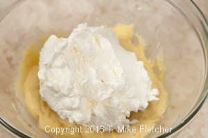 Pastry cream-whipped cream